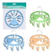 Сушилка-вешалка круг с 12 прищепками d23 см FL75-34