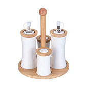 Набор для специй 4 предмета Lefard Native на деревянной подставке