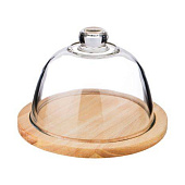 Доска разделочная с крышкой Agness Native 20х20х1,5см бамбук, стекло