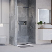 Перегородка душевая 110x195см хром NG-64-11А