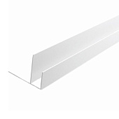 Профиль "F" для панелей ПВХ 8мм 3,0м белый 001 Идеал Ламини
