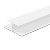 Профиль стыковочный для панелей ПВХ 8мм 3,0м белый глянцевый 001-0 Идеал Ламини