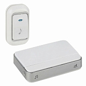 Звонок беспроводной на батарейках Classic (51 мелодия, индикация, 4 уровня громкости) белый EKF