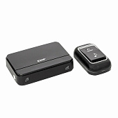 Звонок беспроводной на батарейках Classic (51 мелодия, индикация, 4 уровня громкости) черный EKF