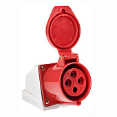 Розетка стационарная наружная 114 3Р+РЕ 16А 380В IP44 EKF