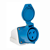 Розетка стационарная наружная 123 2Р+РЕ 32А 220В IP44 EKF