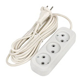 Удлинитель Эксперт 3 гнезда 5м 10А/2,2кВт без заземления ПВС 2х0,75 EKF