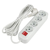 Удлинитель Эксперт 4 гнезда 3м 13А/3,0кВт с выключателем и заземлением ПВС 3х1 EKF