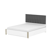 Кровать двуспальная Люкс Aurelio 307 белый, блеквуд сатиновый 160*200