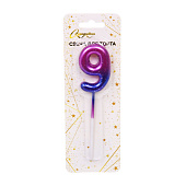 Свеча для торта Космос цифра "9"