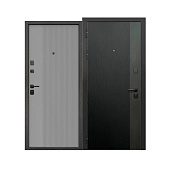 Дверь металлическая 9см Вертикаль Серая 960х2050 L