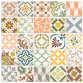 Панель декоративная ПВХ пэчворк колор плитка 482х482мм