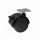 Колесная опора шар д40 со стопором, площадка 38х38