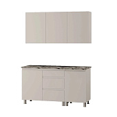 Кухонный гарнитур Ника 1,5 кашемир/паладина коричневая