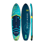 Сапборд (SUP-доска) Skatinger Prana с веслом и сиденьем голубой 350х89х15см