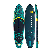 Сапборд (SUP-доска) Skatinger Prana с веслом и сиденьем синий 350х89х15см