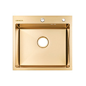 Кухонная мойка Orinza 550х505мм gold из нержавеющей стали