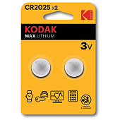 Батарейка литиевая CR2025 2шт Kodak