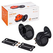 Сигнал звуковой рупорный 90мм 410/510Гц 118дБ 12В LOW/HIGH комплект Airline