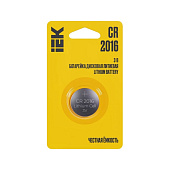 Элемент питания CR2016 литиевый 1шт Optima IEK