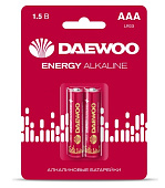 Элемент питания алкалиновый AAA/LR03 1.5В Energy Alkaline 2021 BL-2 Daewoo