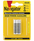 Элемент питания алкалиновый AAA/LR03 2шт Navigator 94750