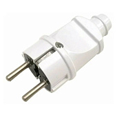 Вилка прямая з/к белая 16А 4140 In home