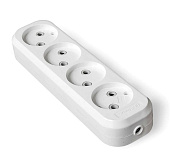 Колодка удлинителя 4-м пластик без заземления UNIVersal E204 RS