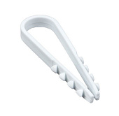 Дюбель-хомут для круглого кабеля 19-25мм белый 100шт EKF PROxima