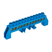 Шина "0" N (6x9мм) 12 отверстий синий нейлон EKF