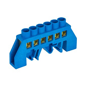 Шина "0" N (6x9мм) 6 отверстий синий нейлон EKF