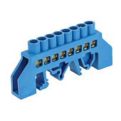 Шина "0" N (6x9мм) 8 отверстий синий нейлон EKF