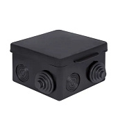 Коробка распределительная КМР-030-031 с крышкой (80х80х50) 7 мембранных вводов чёрная IP54 EKF