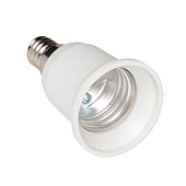 Переходник E14-E27 белый EKF