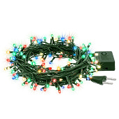 Гирлянда светодиодная нить LE LED XMAS 02 3000K 10м зеленый кабель