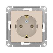 Розетка 1-м СП AtlasDesign 16А IP20 с заземлением бежевый SE