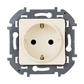 Розетка 1гн с заземлением с/у крем 16А Inspiria Legrand