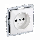 Розетка Brite PC10-1-0-БрБ 10А без заземления, без защитных шторок белая ІЕК