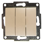 Выключатель тройной Karina белый Lezard