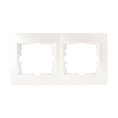 Рамка 2-ая горизонтальная б/вст Karina жемчужно-белый перламутр Lezard
