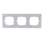 Рамка 3-ая горизонтальная б/вст Karina жемчужно-белый перламутр  Lezard