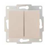 Выключатель двойной Karina крем Lezard
