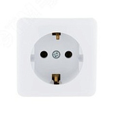 Розетка с заземлением керамика Viola белый Lezard