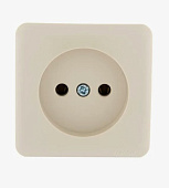 Розетка без заземления керамика Viola крем Lezard