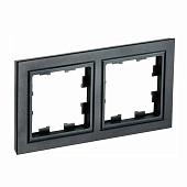 Рамка 2-м Brite РУ-2-БрЧ черный ІЕК