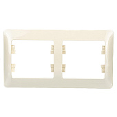Рамка 2-м Glossa горизонт бежевый SE
