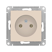 Розетка 1-м без заземления с/у AtlasDesign 16А бежевый SE