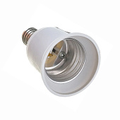 Патрон-переходник E14/E27 пластиковый белый ЭРА