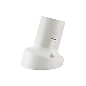 Патрон Е27 настенный термостойкий пластик наклонный белый Б/Н TDM