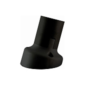 Патрон Е27 настенный термостойкий пластик наклонный черный Б/Н TDM